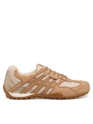Geox Sneakersy D Snake Original D65B0A 01422 C1056 Beżowy. Brązowe obuwie sportowe damskie Geox, ze skóry, bez zapięcia. Za 459.99 zł.
