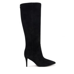 Kozaki Guess. Czarne kozaki damskie Guess, bez obcasa, na szpilce, bez zapięcia. Za 954.99 zł.