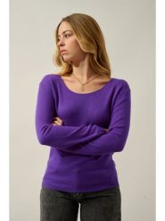 AUTHENTIC CASHMERE Kaszmirowy sweter "Lafon" w kolorze fioletowym rozmiar: M. Różowe swetry klasyczne damskie AUTHENTIC CASHMERE, m, z kaszmiru, bez kołnierzyka. Za 347.99 zł.
