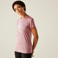 Koszulka turystyczna damska Fingal IX. Brązowe bluzki damskie Regatta, bez wzorów, z tkaniny, casualowe, bez kołnierzyka, bez ramiączek. Za 140.00 zł.