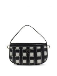 Guess Torebka Frankie Mini HWWG97 36770 Czarny. Czarne kuferki damskie Guess, z aplikacjami, ze skóry, bez dodatków. Za 544.99 zł.