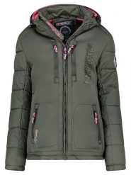 Geographical Norway Kurtka zimowa "Beachwood" w kolorze khaki rozmiar: XXL. Brązowe kurtki damskie Geographical Norway, na zimę, xxl, z aplikacjami, z puchu, bez kaptura. Za 245.96 zł.