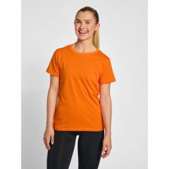Koszulka damska Hummel Red Heavy. Brązowe bluzki damskie Hummel, s, bez wzorów, z bawełny, sportowe, bez kołnierzyka, bez ramiączek. Za 107.00 zł.