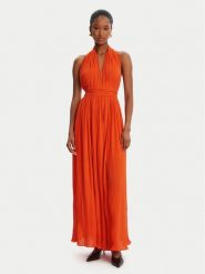 Bardot Sukienka wieczorowa Amala Pleated Halter 60031DB Czerwony Regular Fit. Czerwone sukienki damskie Bardot, bez wzorów, z syntetyku, wizytowe, bez ramiączek. Za 439.99 zł.