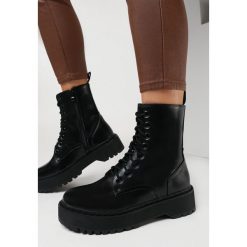 Czarne Botki Orryss. Czarne botki damskie Born2be, na jesień, z okrągłym noskiem, za kostkę, bez obcasa, na platformie, bez zapięcia. Za 159.99 zł.