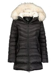 Geographical Norway Płaszcz zimowy "Destinee" w kolorze czarnym rozmiar: XL. Czarne płaszcze damskie Geographical Norway, na zimę, xl, bez wzorów, z puchu, bez kaptura. Za 223.99 zł.