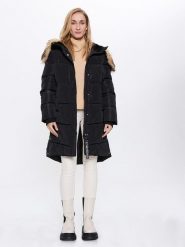 Bébé Płaszcz zimowy w kolorze czarnym rozmiar: L. Czarne płaszcze damskie bebe, na zimę, l, bez wzorów, z puchu, bez kaptura. Za 195.99 zł.