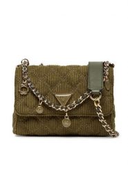 Guess Torebka Giully II Mini HWCG96 73740 Zielony. Zielone torebki wieczorowe damskie Guess, z aplikacjami, z materiału, bez dodatków. Za 379.99 zł.