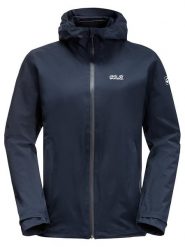 Jack Wolfskin Kurtka przeciwdeszczowa "Pack & Go" w kolorze granatowym rozmiar: S. Niebieskie kurtki sportowe damskie Jack Wolfskin, s, bez wzorów, bez kaptura. Za 333.81 zł.
