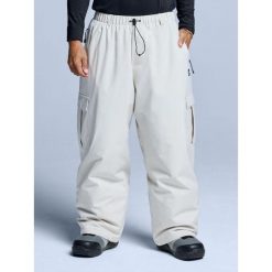 Spodnie narciarskie - Unisex - Szeroki krój - Park - Stone. Brązowe spodnie sportowe damskie POEDERBAAS, na zimę, bez wzorów, z poliesteru, narciarskie. Za 698.52 zł.