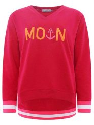 Zwillingsherz Bluza "MoinZH" w kolorze różowym rozmiar: XL. Różowe bluzy damskie Zwillingsherz, xl, bez wzorów, bez kaptura. Za 175.95 zł.