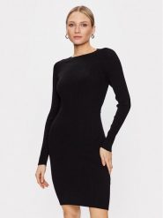 Hugo Sukienka dzianinowa 50482429 Czarny Slim Fit. Czarne sukienki damskie Hugo, bez wzorów, z dzianiny, bez ramiączek. Za 1,049.00 zł.