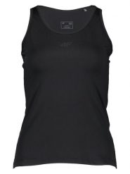 4F Top sportowy w kolorze czarnym rozmiar: S. Czarne koszulki sportowe damskie 4F, s, bez wzorów, z materiału, bez ramiączek, outdoorowe. Za 39.31 zł.