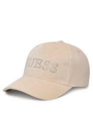 Guess Czapka z daszkiem V4BZ04 K0232 Beżowy. Brązowe czapki z daszkiem damskie Guess, z aplikacjami, z materiału. Za 129.99 zł.