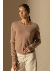 Perfect Cashmere Kaszmirowy sweter "Kalie" w kolorze beżowym rozmiar: M. Brązowe swetry klasyczne damskie Perfect Cashmere, m, z kaszmiru, bez kołnierzyka. Za 462.45 zł.