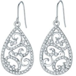 Lulu & Jane Stop metali Zdobienie kryształkami Swarovski® Kolczyki 1 ct Damski. Białe kolczyki damskie Lulu & Jane, srebrne. Za 469.99 zł.