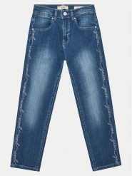 Guess Jeansy J5RA02 D52Z0 Niebieski Regular Fit. Niebieskie jeansy dziewczęce Guess, z aplikacjami, z bawełny. Za 269.99 zł.