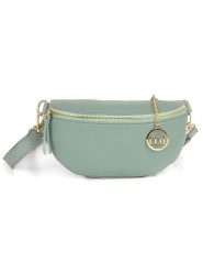 Mia Tomazzi Skórzana saszetka "Perugino" w kolorze miętowym - 23 x 13 x 2 cm rozmiar: onesize. Niebieskie nerki i saszetki damskie Mia Tomazzi, bez wzorów, z materiału. Za 130.99 zł.