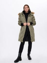 CANADA weather gear Płaszcz zimowy w kolorze khaki rozmiar: L. Brązowe płaszcze damskie CANADA weather gear, na zimę, l, bez wzorów, z puchu, bez kaptura. Za 314.78 zł.