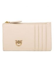 Pinko Skórzane etui w kolorze beżowym na karty - 13 x 8 x 1 cm rozmiar: onesize. Brązowe portfele damskie Pinko, bez wzorów. Za 365.42 zł.