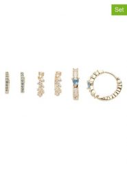 U.S. Polo Assn. Pozłacane kolczyki-kreole (3 pary) z kryształami rozmiar: onesize. Niebieskie kolczyki damskie U.S. Polo Assn., z kryształem, metalowe. Za 65.99 zł.