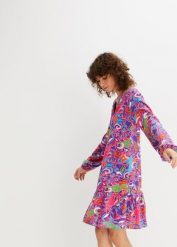 Sukienka tunikowa z lejącej wiskozy. Czerwone sukienki damskie bonprix, bez wzorów, z wiskozy, bez ramiączek. Za 149.99 zł.