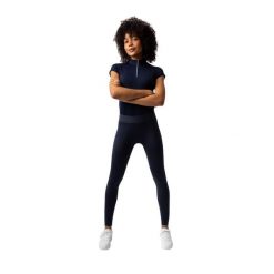 Damskie legginsy jeździeckie z pełną przyczepnością Horze Maia. Niebieskie legginsy damskie HORZE, m, bez wzorów, z materiału. Za 218.75 zł.