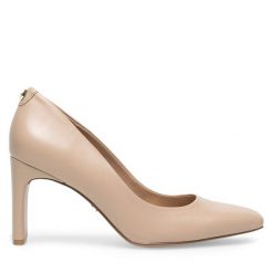 Czółenka Nine West. Brązowe czółenka damskie Nine West, bez wzorów, bez obcasa. Za 131.99 zł.