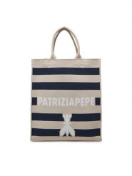 Patrizia Pepe Torebka 2B0123/K264 Beżowy. Brązowe torebki klasyczne damskie Patrizia Pepe, z materiału, bez dodatków. Za 489.99 zł.