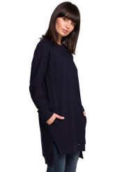 Be Wear Bluza w kolorze granatowym rozmiar: XXL. Niebieskie bluzy damskie Be Wear, xxl, z aplikacjami, ze skóry, bez kaptura. Za 146.85 zł.
