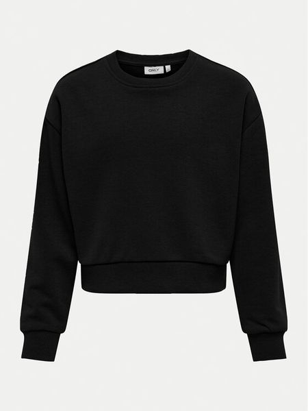 Kids ONLY Bluza 15326483 Czarny Regular Fit. Czarne bluzy dziewczęce Kids Only, bez wzorów, z bawełny, bez ramiączek, bez kaptura. Za 59.99 zł.