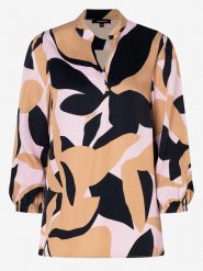 More & More Bluzka w kolorze beżowo-czarnym rozmiar: 38. Brązowe bluzki damskie More & More, s, bez wzorów, z wiskozy, klasyczne, bez kołnierzyka, bez ramiączek. Za 165.99 zł.