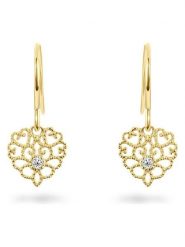 DIA DIAMONDS Pozłacane kolczyki z diamentami rozmiar: onesize. Żółte kolczyki damskie DIA DIAMONDS, z diamentem, pozłacane, z zapięciem typu bigiel. Za 118.01 zł.