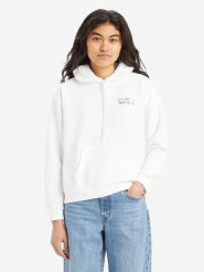 Levi´s Bluza w kolorze białym rozmiar: M. Białe bluzy damskie m, bez wzorów, z kapturem. Za 118.56 zł.