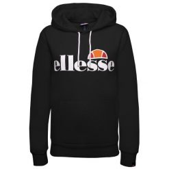 Bluza dresowa damska Ellesse Torices. Czarne bluzy damskie Ellesse, m, bez wzorów, z bawełny, bez kaptura. Za 169.99 zł.