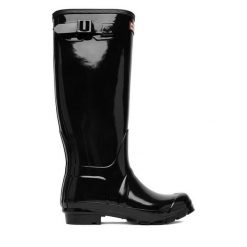 Kalosze Hunter. Czarne kalosze damskie Hunter, bez wzorów. Za 349.99 zł.