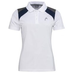 Koszulka polo damska CLUB 22 Tech. Białe koszulki damskie Head, xl, bez wzorów, z poliesteru, bez kołnierzyka, bez ramiączek. Za 238.00 zł.