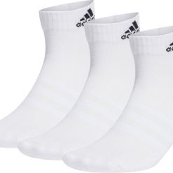 Skarpety stopki unisex Adidas 3 pary. Białe skarpetki damskie Adidas, bez wzorów, z bawełny. Za 42.00 zł.
