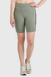 GUESS Zielone legginsy damskie z lampasami. Zielone legginsy damskie Guess, s, z aplikacjami, z bawełny. W wyprzedaży za 129.99 zł.