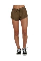 Spodenki sportowe damskie RVCA Camron. Zielone spodenki sportowe damskie RVCA, na lato, l, bez wzorów, z gumy. Za 88.49 zł.