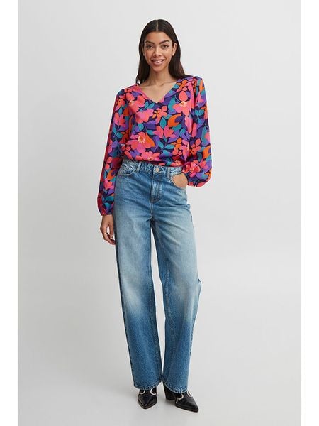 B.young Bluzka ze wzorem rozmiar: 42. Bluzki damskie b.young, bez wzorów, bez kołnierzyka, bez ramiączek. Za 52.79 zł.