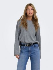 ONLY Sweter w kolorze szarym rozmiar: XS. Szare swetry klasyczne damskie Only, xs, bez kołnierzyka. Za 90.95 zł.