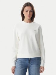 Tommy Jeans Bluza Ess Logo DW0DW22829 Biały Regular Fit. Białe bluzy damskie Tommy Jeans, xs, bez wzorów, z bawełny, bez kaptura. Za 329.99 zł.