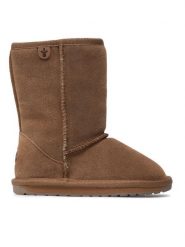 EMU Australia Śniegowce Wallaby Lo K10102 Brązowy. Brązowe kozaki dziewczęce EMU Australia, bez wzorów, ze skóry, bez obcasa, bez zapięcia. Za 399.99 zł.