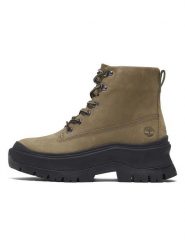 Timberland Skórzane kozaki zimowe "Roxie Lane" w kolorze khaki rozmiar: 42. Brązowe kozaki damskie Timberland, na zimę, bez obcasa, bez zapięcia. Za 360.17 zł.