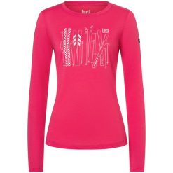 Koszulka z długim rękawem damska SUPER.NATURAL W Fourski LS. Czerwone koszulki damskie super.natural, l, bez wzorów, bez kołnierzyka, bez ramiączek. Za 279.99 zł.