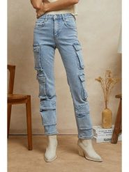 Plume Dżinsy "Mollo" - Slim fit - w kolorze błękitnym rozmiar: XS. Niebieskie jeansy damskie Plume, z podwyższonym stanem. Za 118.84 zł.
