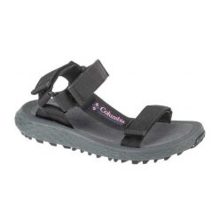 Sandały Damskie Konos Globetrot. Czarne sandały damskie Columbia, bez wzorów, z gumy, z otwartym noskiem, bez obcasa, bez zapięcia. Za 333.99 zł.