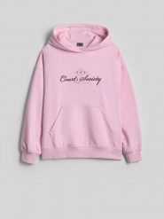 4F Bluza dresowa loose z kapturem damska - różowa L. Czerwone bluzy damskie 4F, l, bez wzorów, z dresówki, z kapturem. Za 169.99 zł.