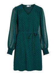 Vila Sukienka "Vieddee" w kolorze morskim rozmiar: 34. Niebieskie sukienki damskie Vila, bez wzorów, z tkaniny, bez ramiączek. Za 104.39 zł.